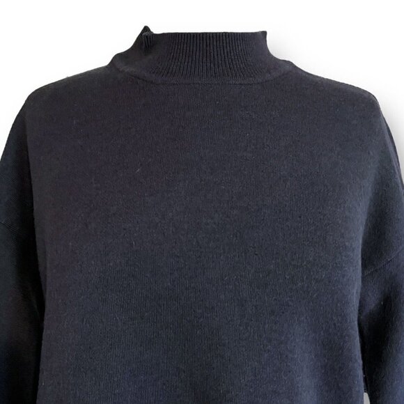 Sunday in Brooklyn Lorena Sweater XS Charcoal Gray Knit Mock Neck Anthropologie - Picture 4 of 7